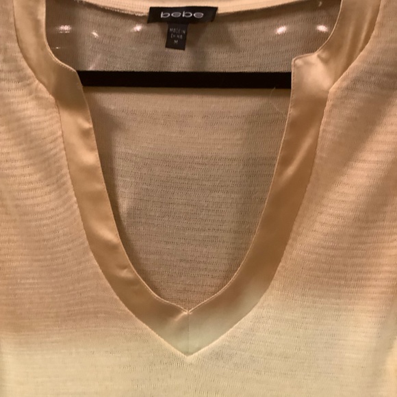 bebe 3/4 sleeve Butter Yellow top - Picture 4 of 4